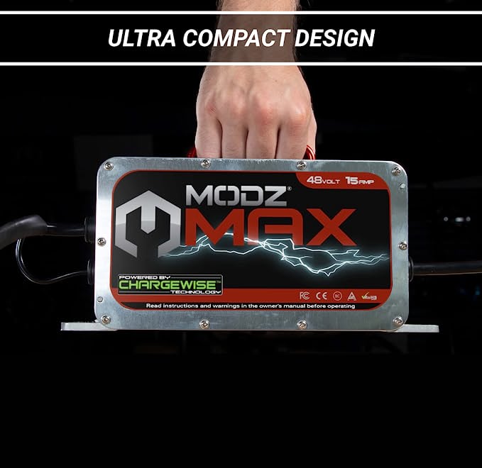 MODZ® MAX36 15 Amp Charger for 36 Volt Golf Carts with Crowfoot Plug
