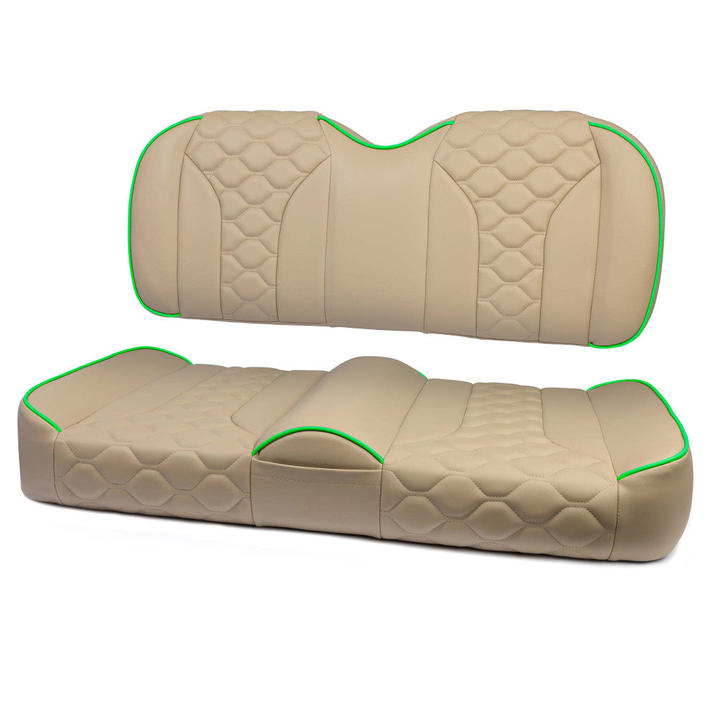 MODZ® FS2 CUSTOM FRONT SEAT - KHAKI BASE Fits: EZGO TXT (1995+)/RXV(2008+)