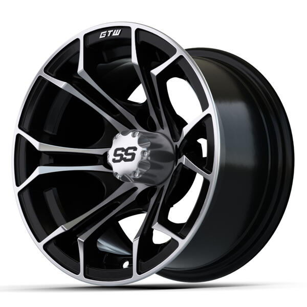 12″ GTW® Spyder Wheel – Black with Machined Accents