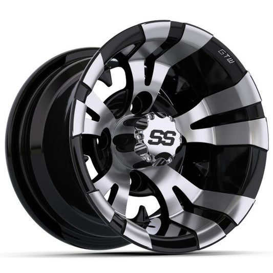 GTW® Vampire 10x7 Machined & Black Wheel (3:4 Offset)