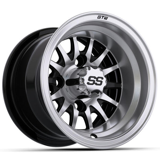 10″ GTW® Medusa Black with Machined Accents Wheel (3:4 Offset)