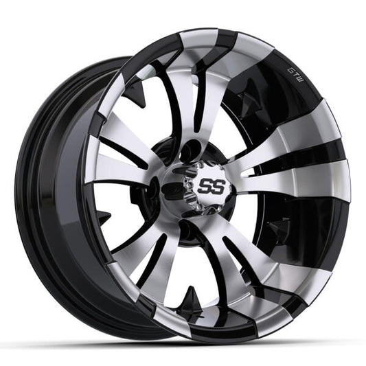 GTW® Vampire 14x7 Machined & Black Wheel (3:4 Offset)