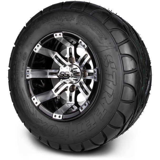 MODZ® 10" Tempest Machined Black Wheels on 20x10-10 MODZ Street Fox Radial Tire