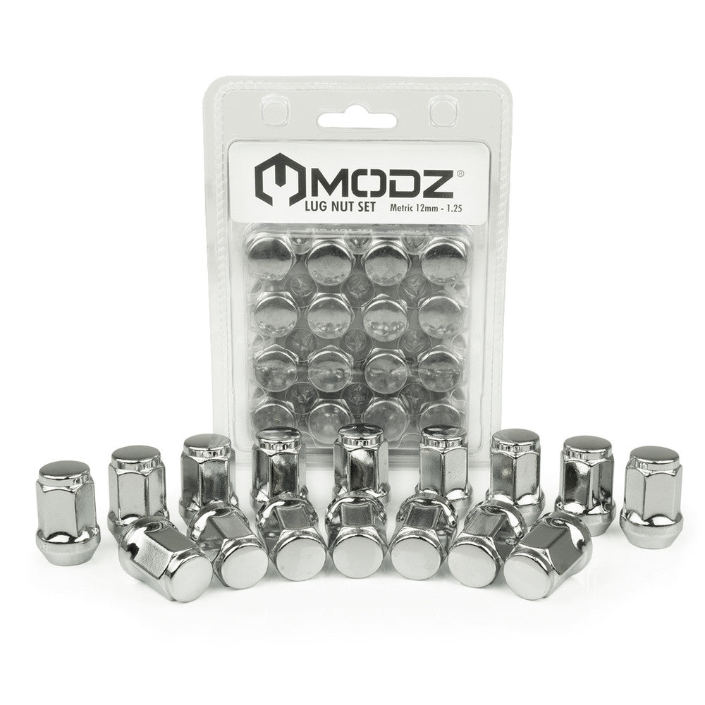 MODZ® Chrome Golf Cart Lug Nuts (Metric Lugs) - Pack of 16