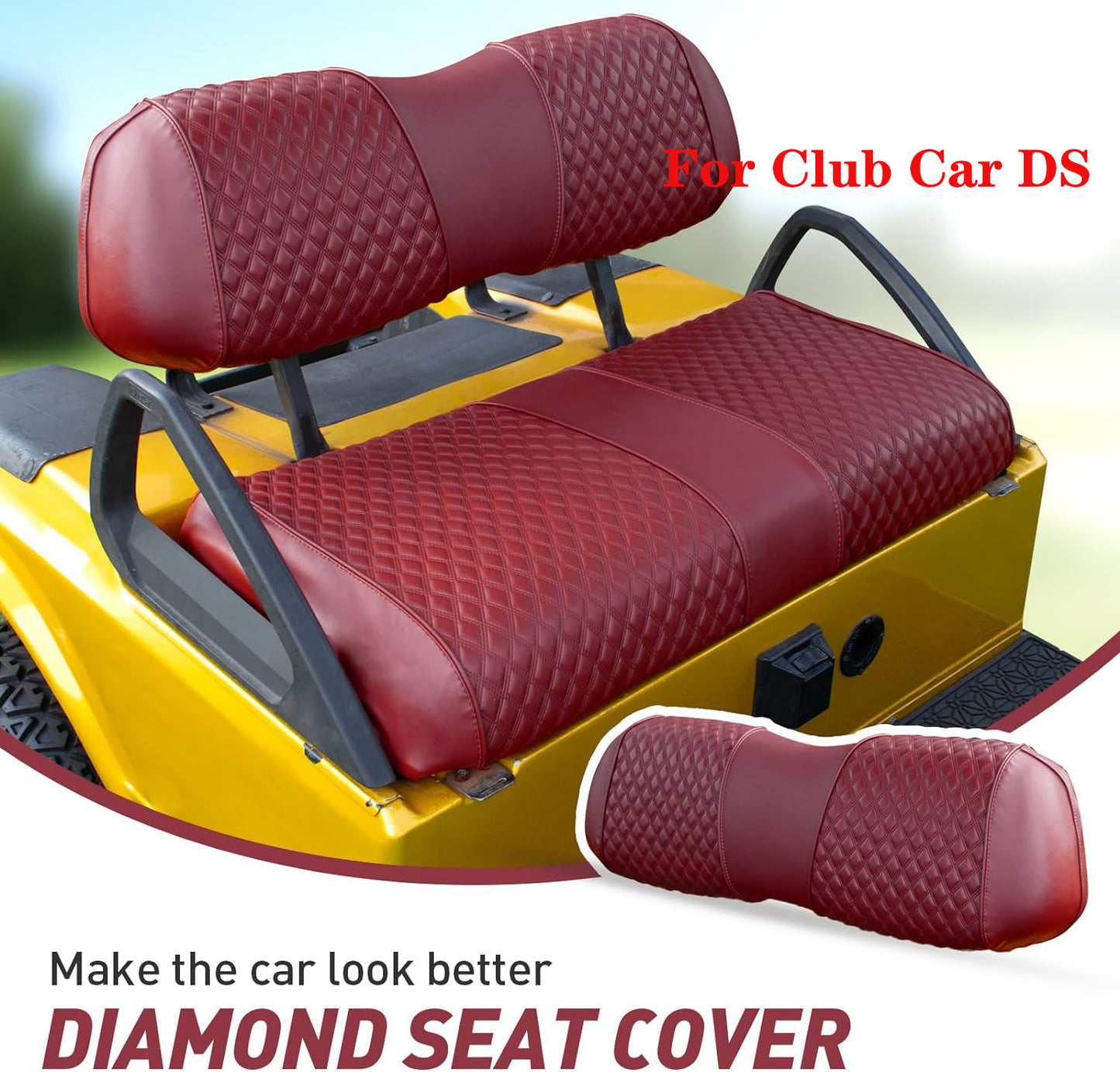 Nokins Seat Cover (Burgundy) Club Car DS 2000+