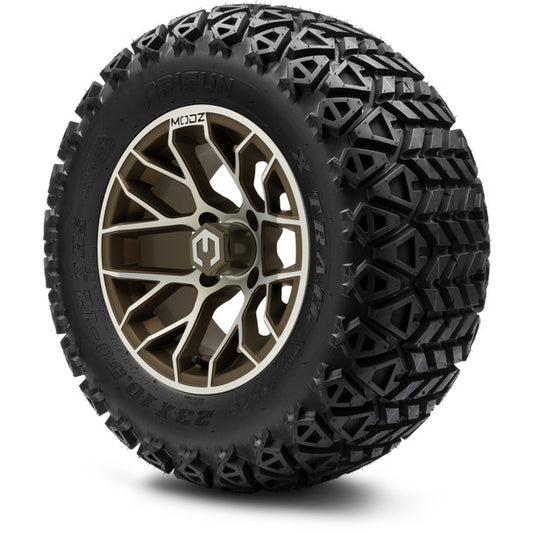 MODZ® 12" Matrix Machined Bronze Wheels on 23x10.50-12 Arisun X-Trail Tire