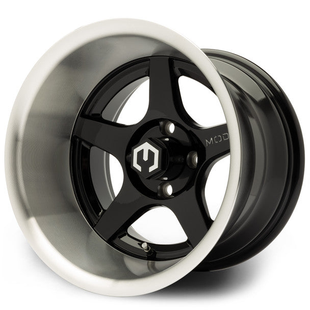 MODZ® Maverick Machined Black 14" Golf Cart Wheel