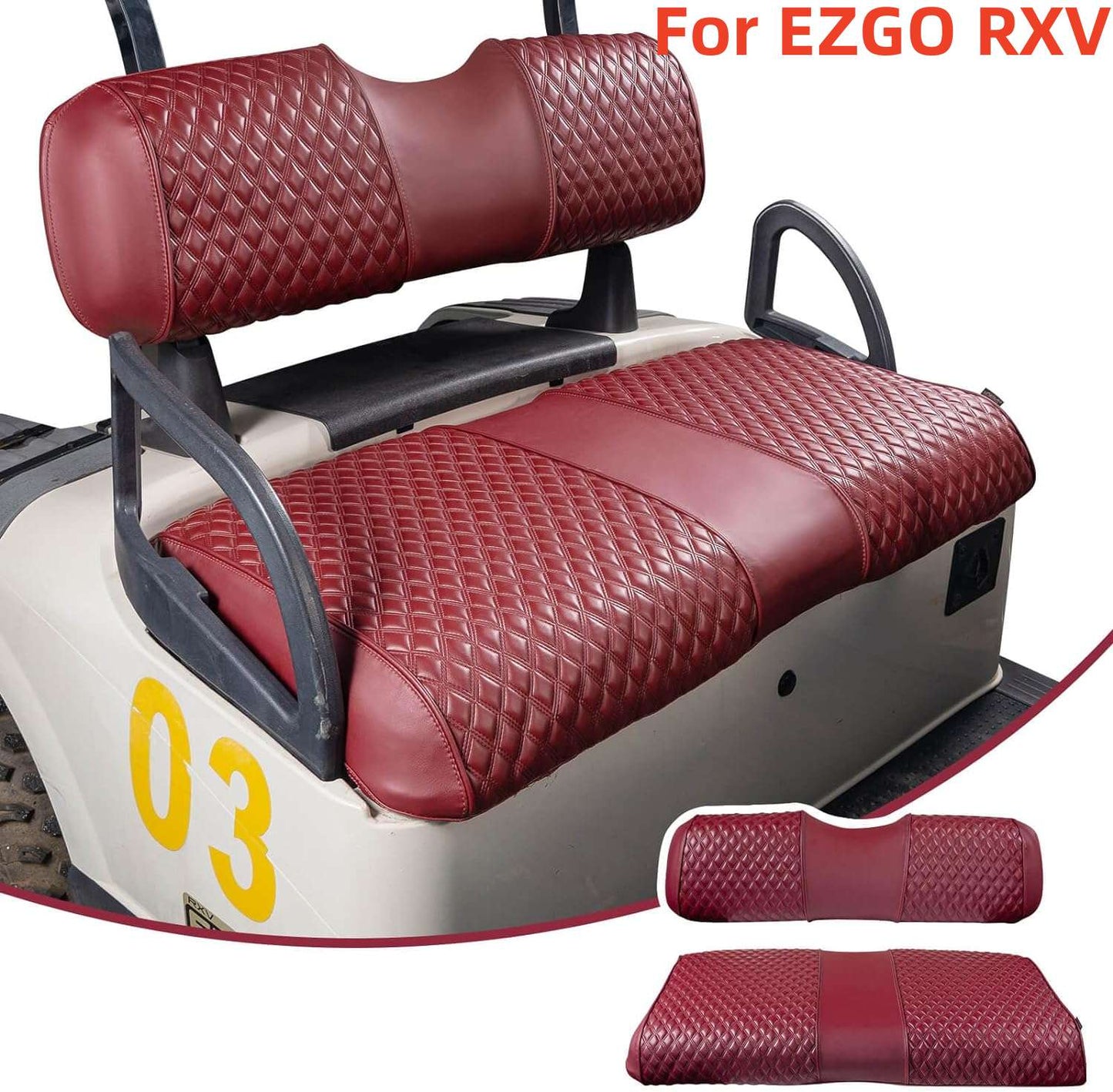 Nokins Seat Cover (Burgundy) EZGO RXV