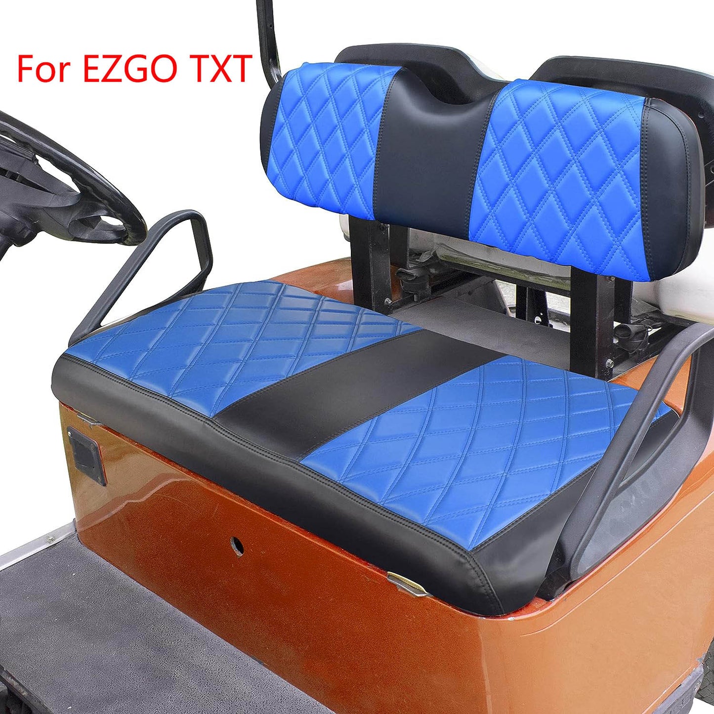 Nokins Seat Cover (Black & Blue) EZGO TXT