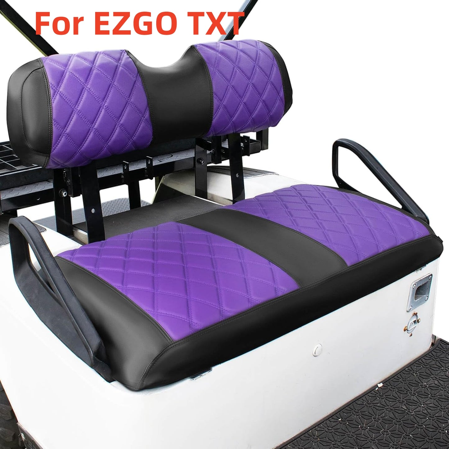 Nokins Seat Cover (Black & Purple) EZGO TXT