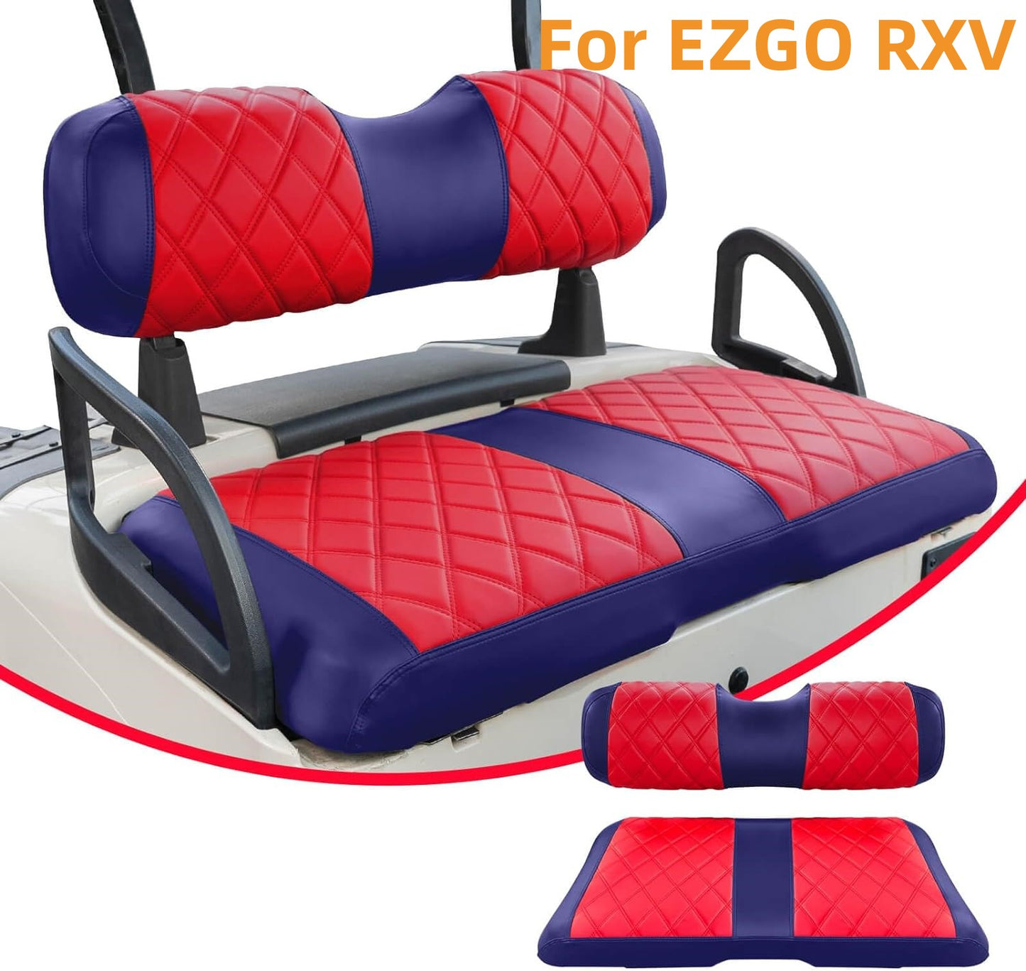 Nokins Seat Cover (Red & Blue) EZGO RXV