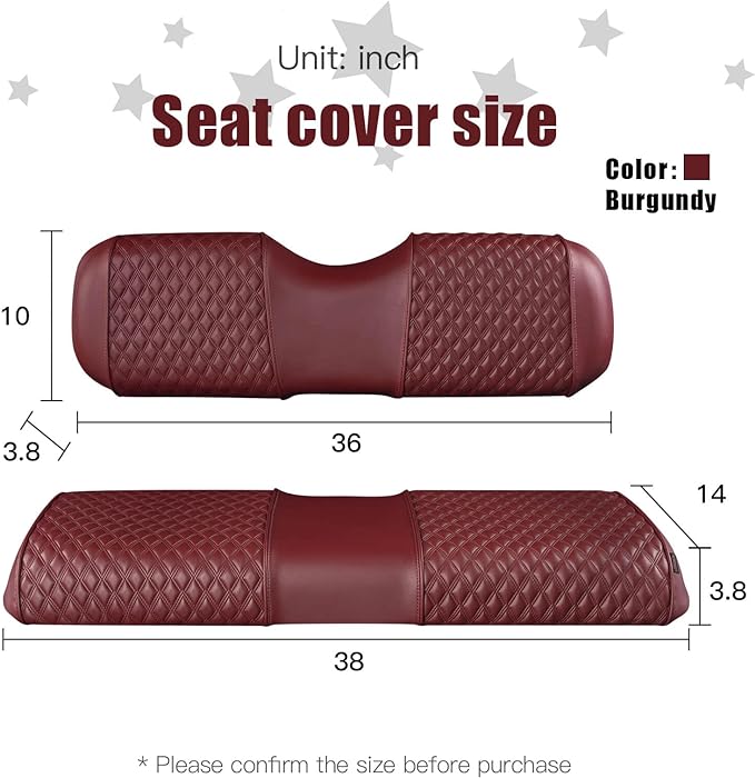 Nokins Seat Cover (Burgundy) EZGO RXV