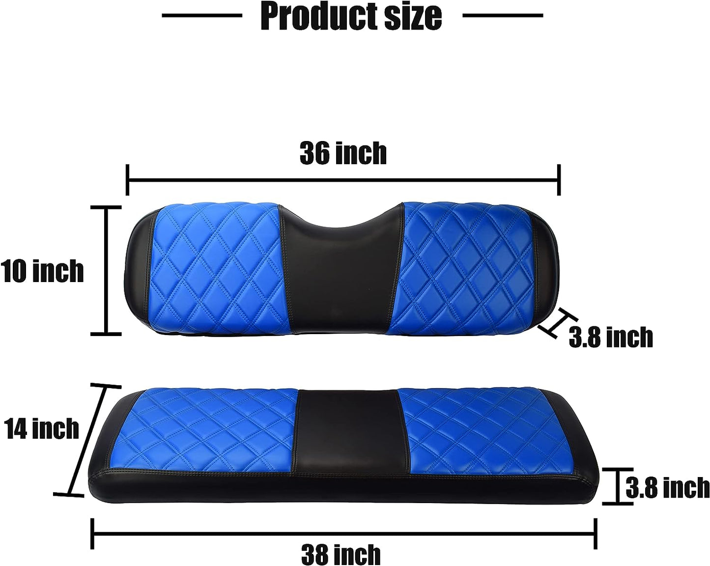 Nokins Seat Cover (Black & Blue) EZGO TXT