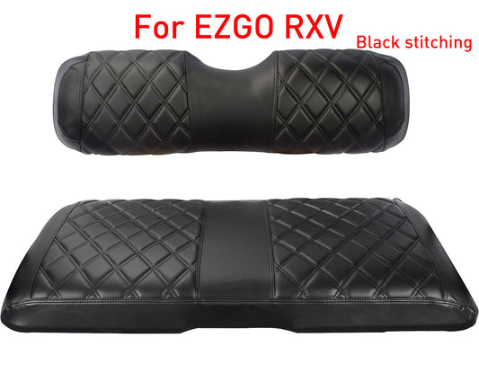 Nokins Seat Cover (Black with Black Stitching) EZGO RXV