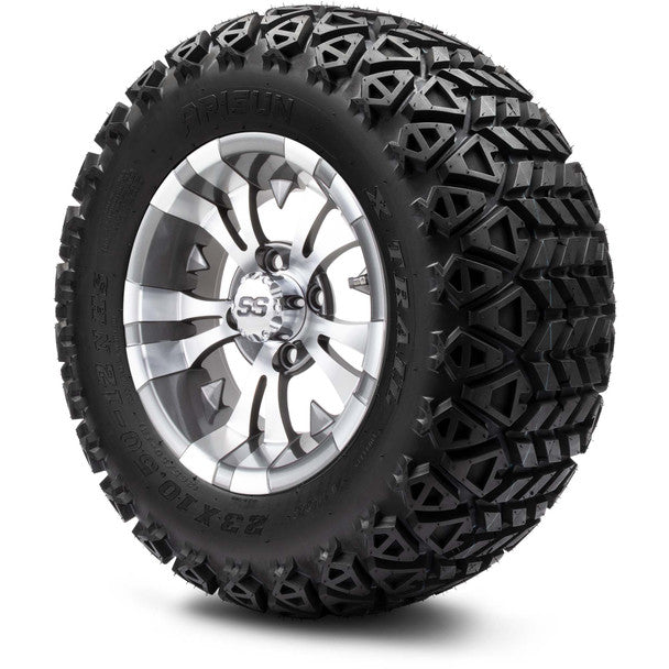 MODZ® 12" Vampire Gunmetal Wheels on 23x10.50-12 Arisun X-Trail Tire