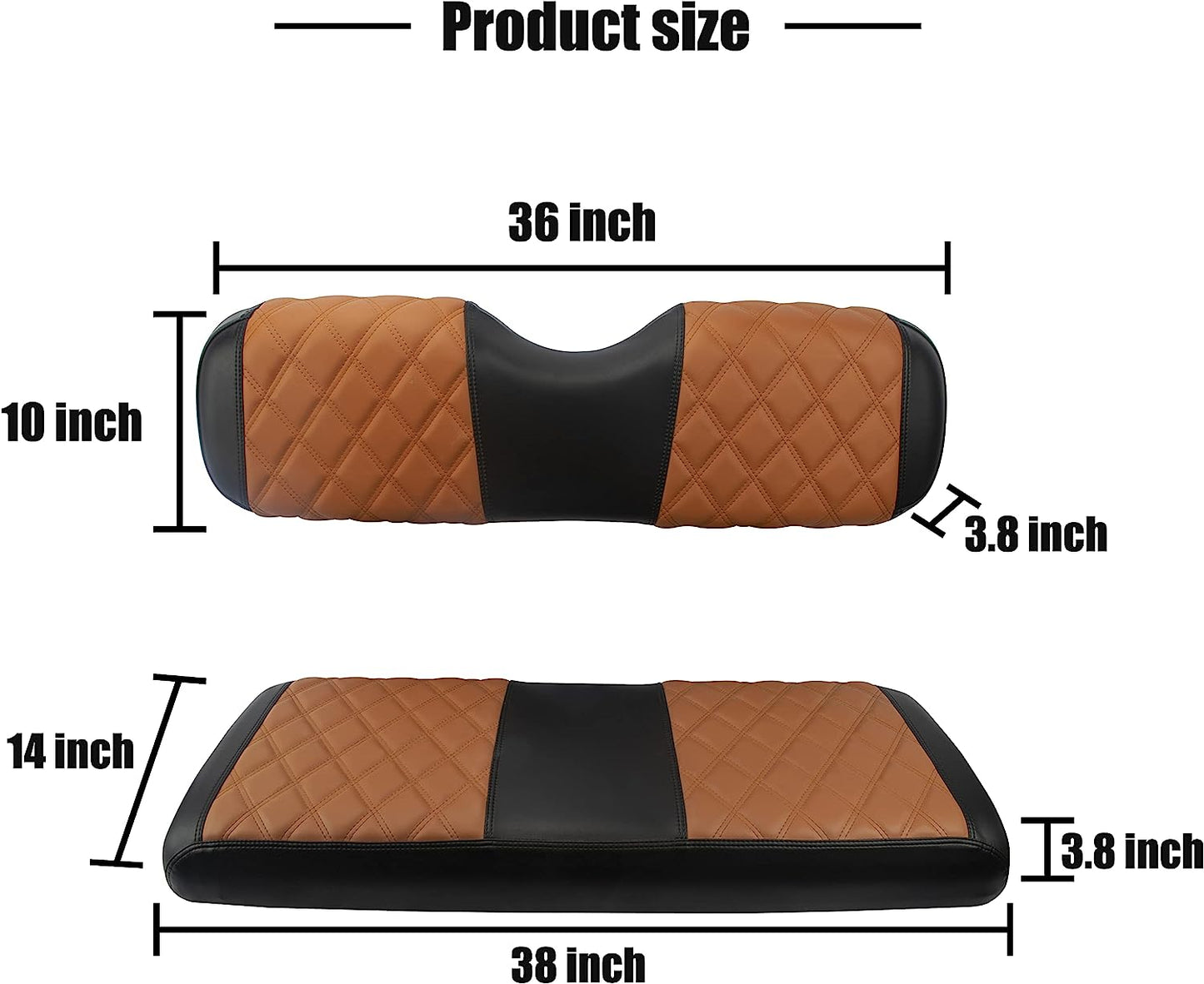 Nokins Seat Cover (Black & Brown) EZGO RXV