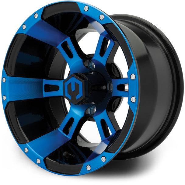 MODZ® Ambush Blue & Black 12" Golf Cart Wheel