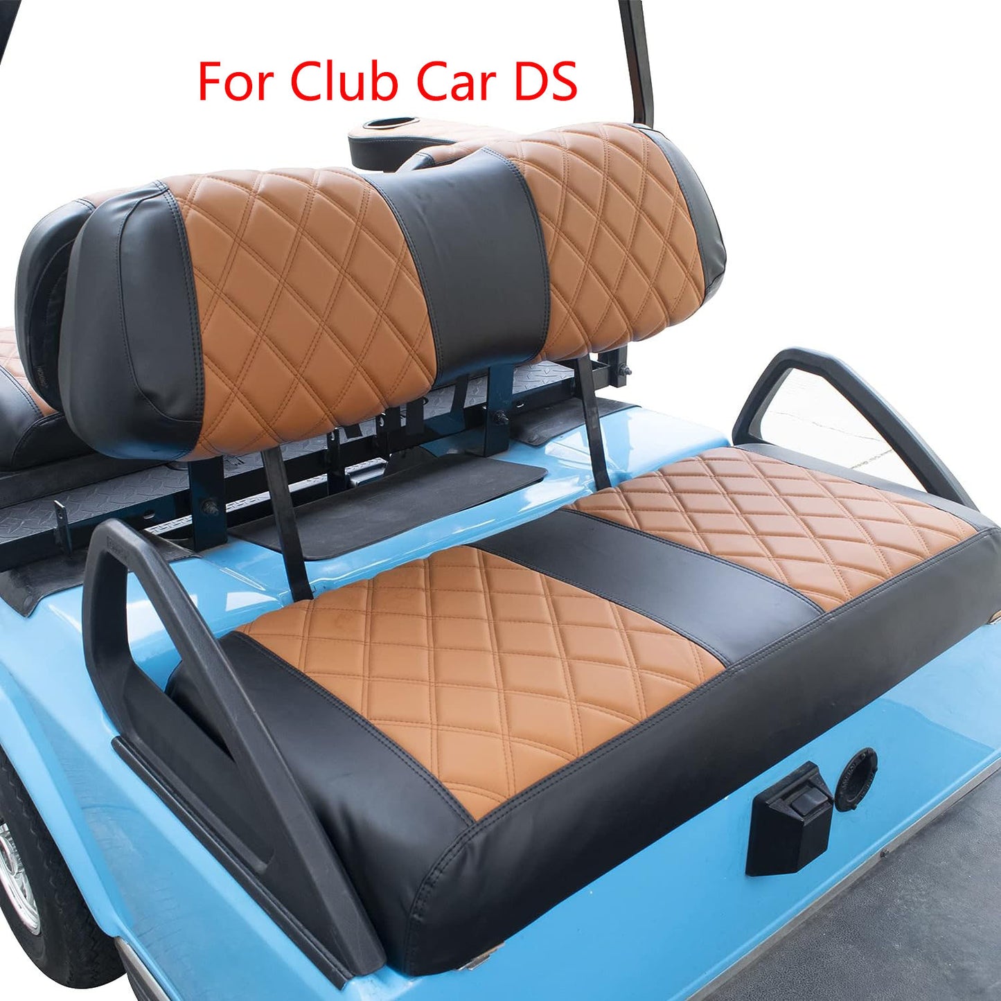 Nokins Seat Cover (Black & Brown) Club Car DS 2000+