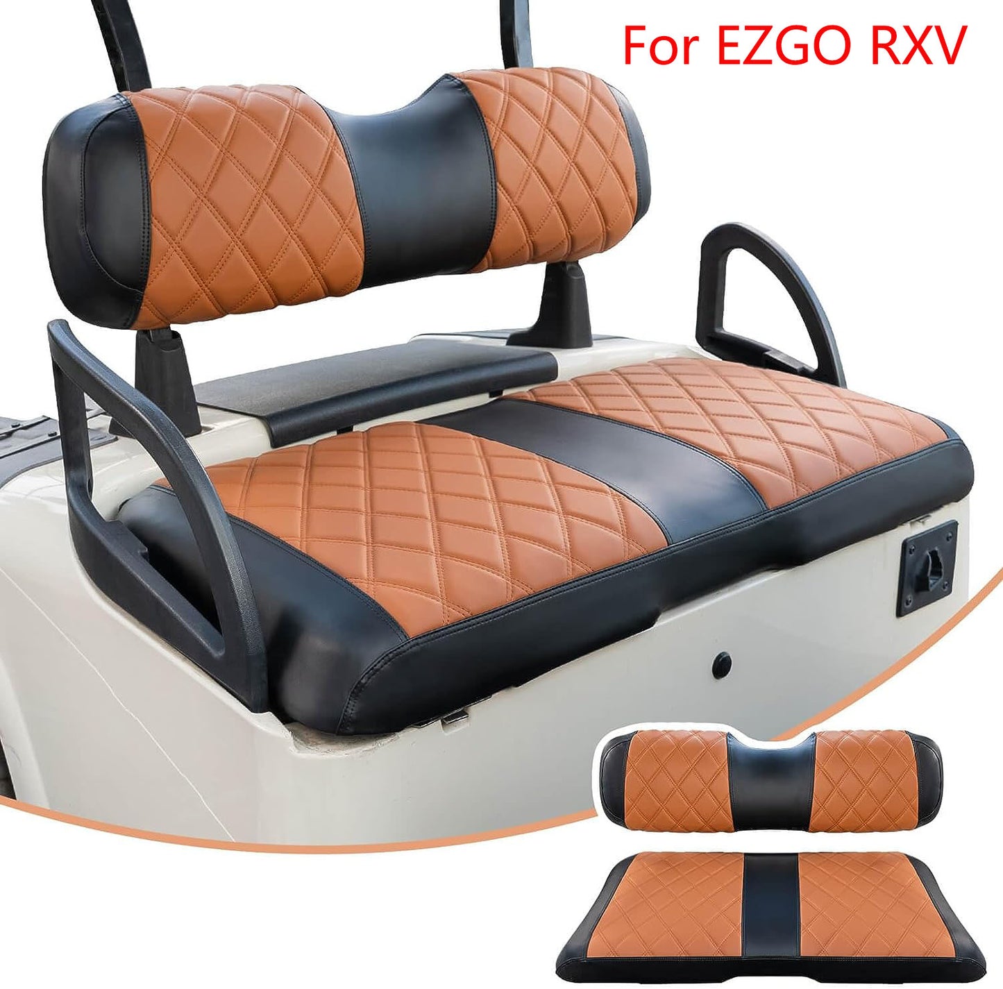 Nokins Seat Cover (Black & Brown) EZGO RXV