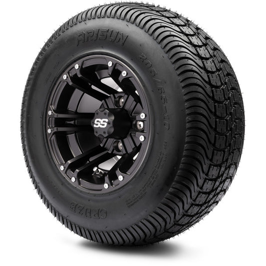 MODZ® 10" Enforcer Matte Black Wheels on Arisun Cruze 205/65-10 Street Tire