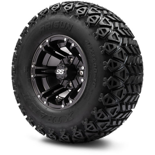 MODZ® 10" Enforcer Matte Black Wheels on 22x11.00-10 X-Trail All-Terrain Tires