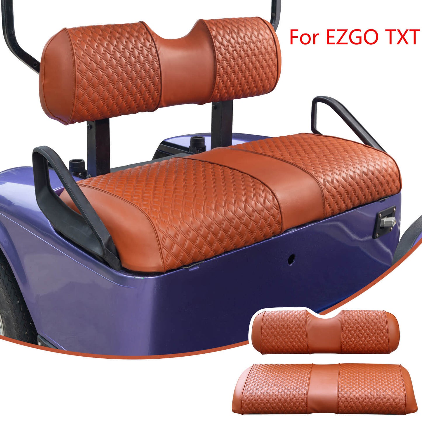 Nokins Seat Cover (Brown with Brown Bone) EZGO TXT