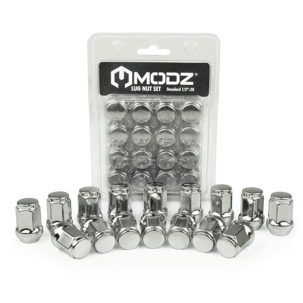 MODZ® Chrome Golf Cart Lug Nuts (Standard Lugs) - Pack of 16