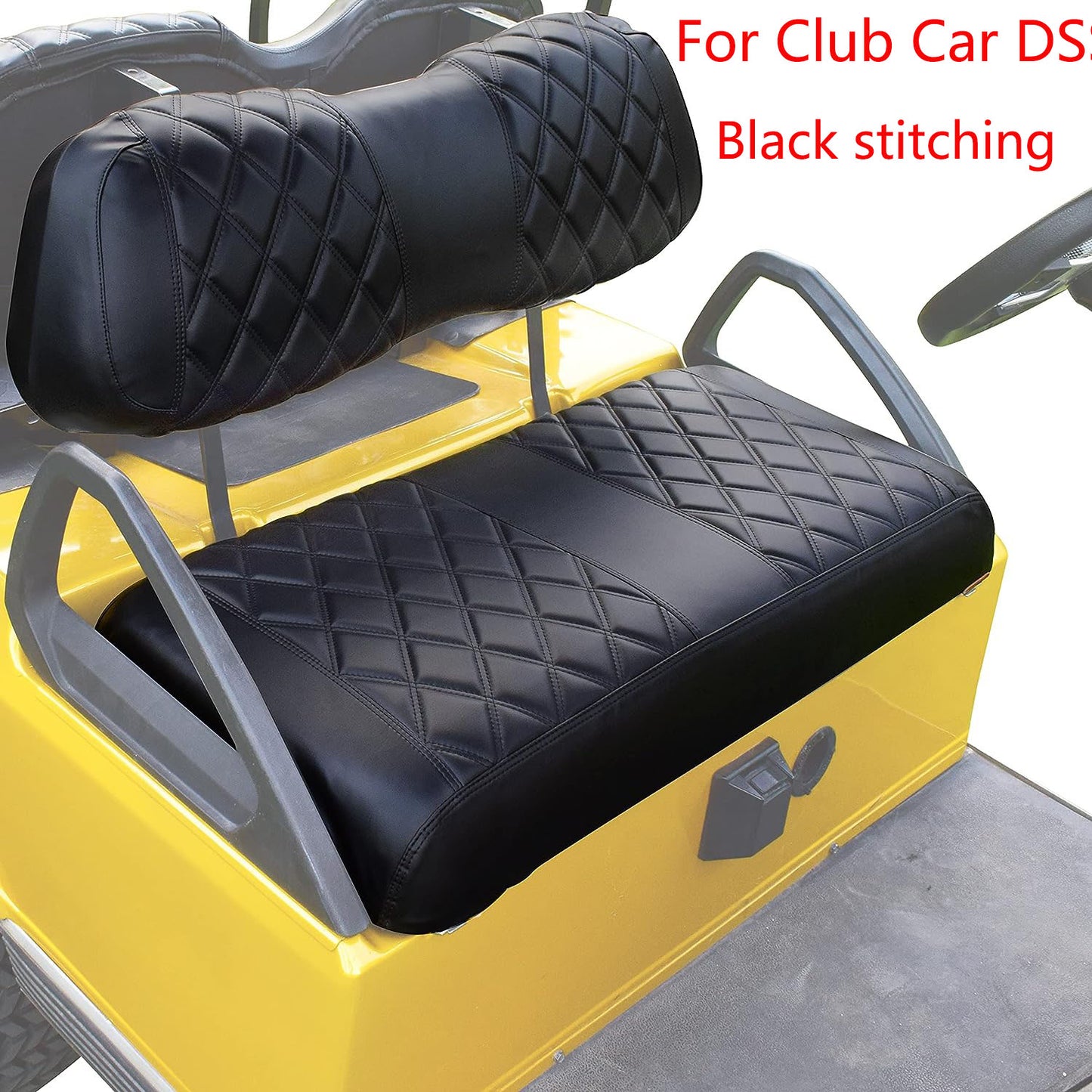 Nokins Seat Cover (Black With Black Stitching) Club Car DS 2000+