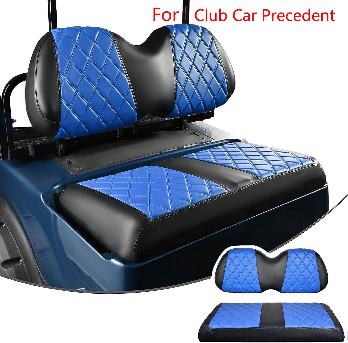 Nokins Seat Cover (Black & Blue) Club Car Precedent