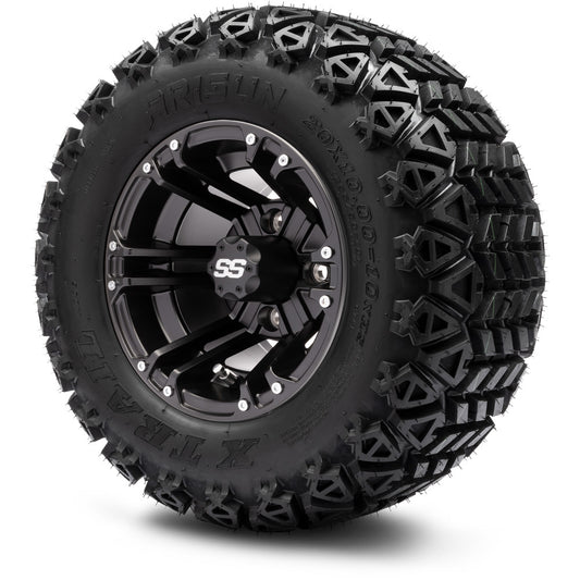 MODZ® 10" Enforcer Matte Black Wheels on 20x10.00-10 X-Trail All-Terrain Tire