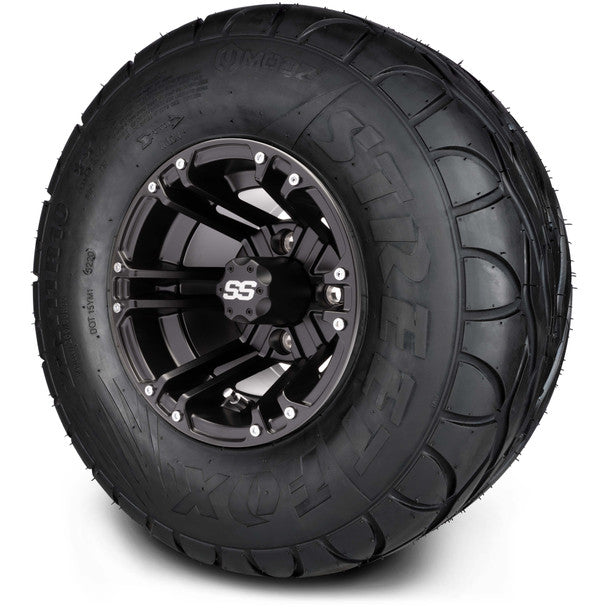 MODZ® 10" Enforcer Matte Black Wheels on 22x11.00-10 MODZ Street Fox Radial Tire