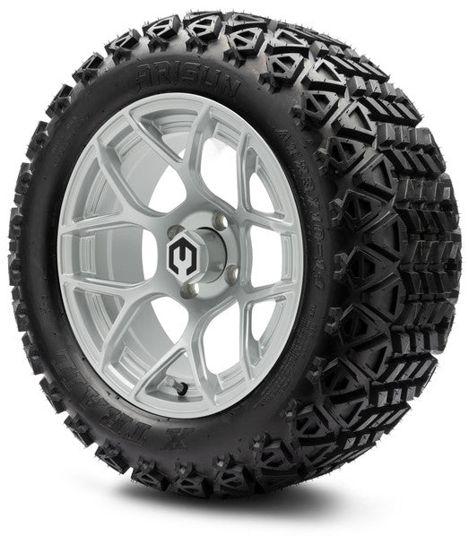 MODZ® 14" Renegade Silver Wheels & Off-Road Tires Combo