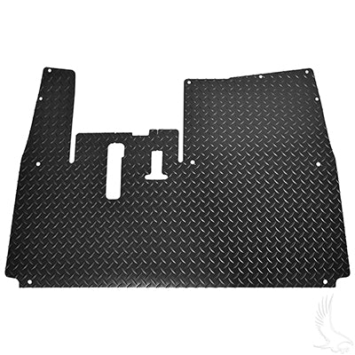 Floor Mat, Diamond Plate Rubber, Black, Yamaha Drive2