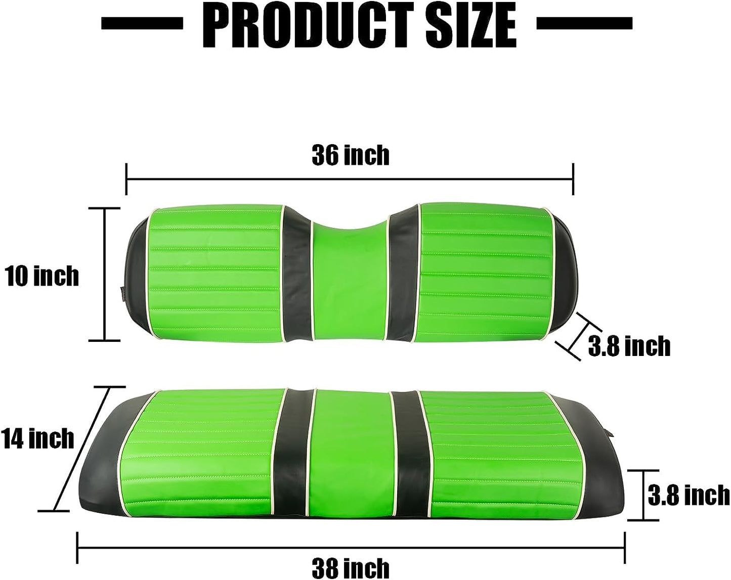 Nokins Seat Cover (Green & Black) Club Car Precedent