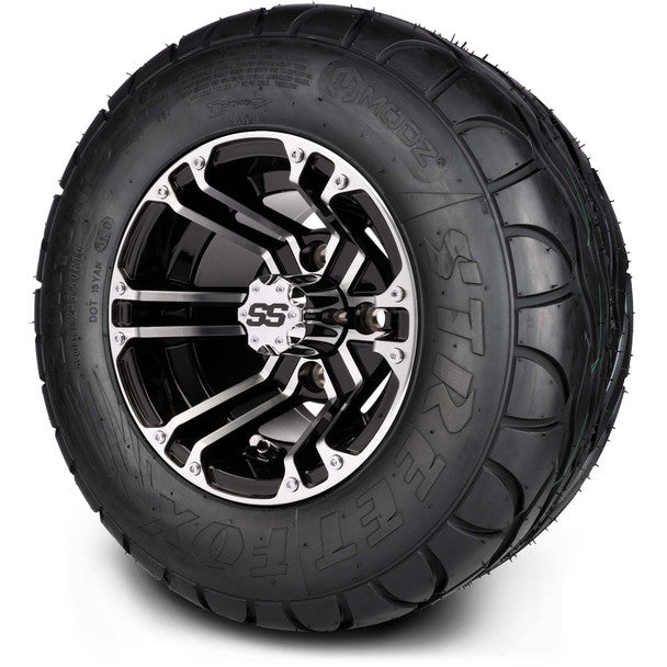 MODZ® 10" Enforcer Machined Black Wheels on 20x10-10 MODZ Street Fox Radial Tire