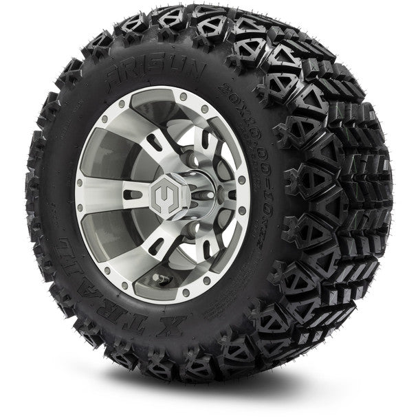 MODZ® 10" Ambush Gunmetal Wheels on 20x10.00-10 X-Trail All-Terrain Tire