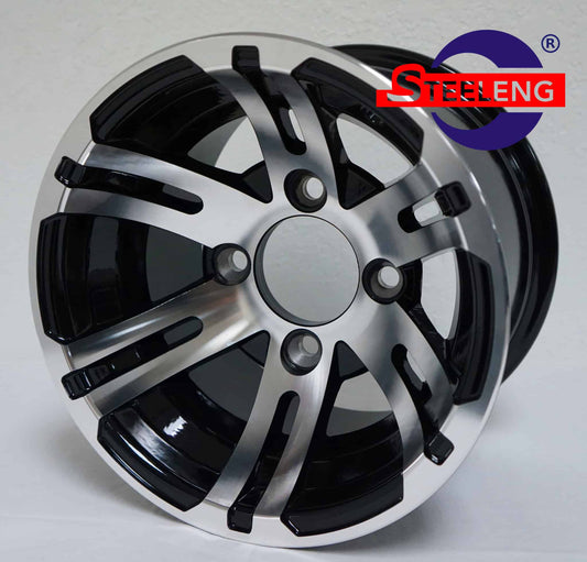 SGC 10″ Bulldog Machined/Black Wheel – Aluminum Alloy