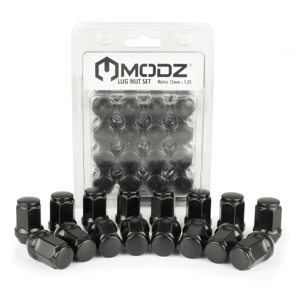 MODZ® Black Golf Cart Lug Nuts (Metric Lugs) - Pack of 16