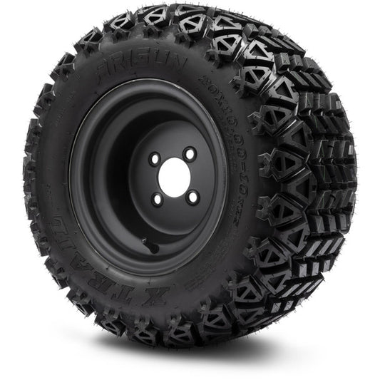 MODZ® 10" Steel Matte Black Wheels & 20x10.00-10 X-Trail All-Terrain