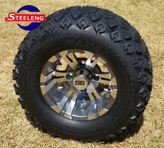 STEELENG 10” Machined/Gunmetal ‘VAMPIRE' wheels with 20"x10"-10" All Terrain tires