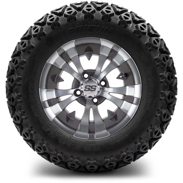 MODZ® 12" Vampire Gunmetal Wheels on 23x10.50-12 Arisun X-Trail Tire