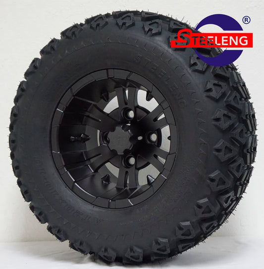 STEELENG 10” Matte Black ‘VAMPIRE' wheels with 20"x10"-10" All Terrain tires