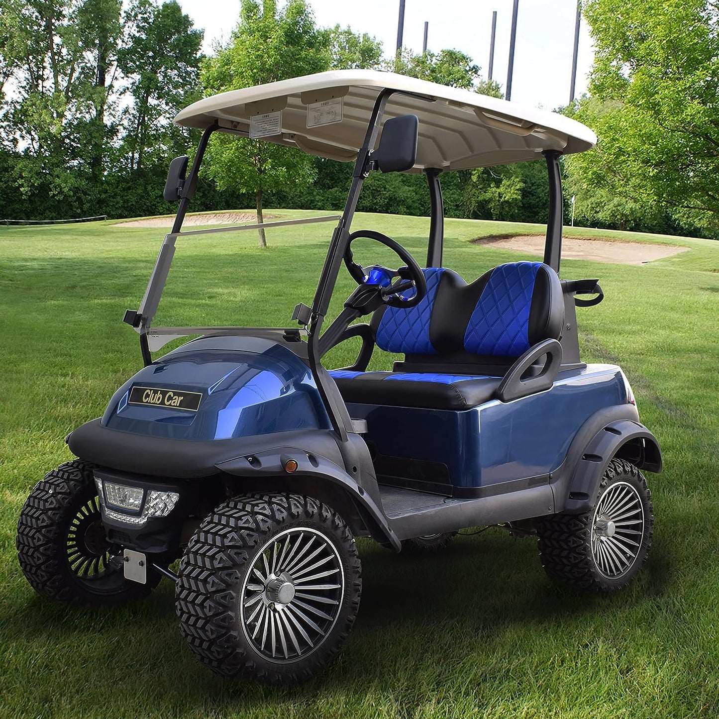 Nokins Seat Cover (Black & Blue) Club Car Precedent