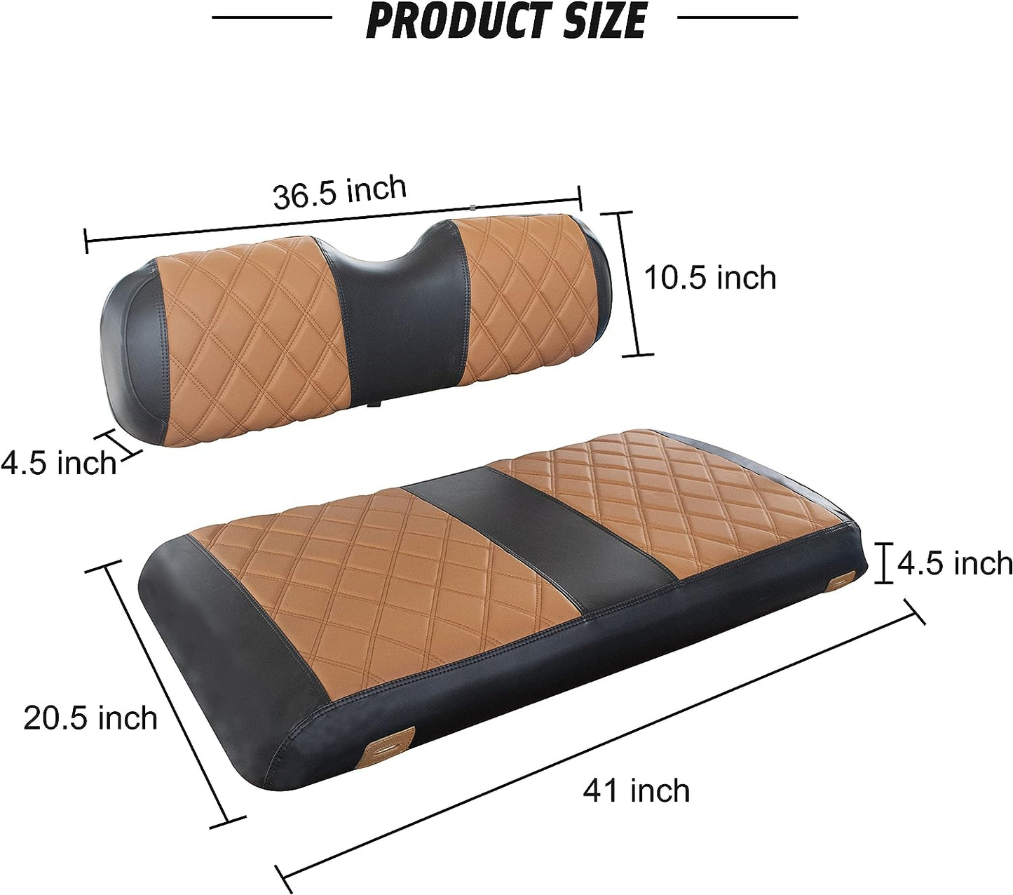 Nokins Seat Cover (Black & Brown) EZGO TXT