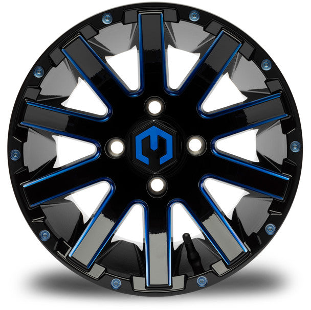 MODZ® Mauler Blue & Black 12" Golf Cart Wheel