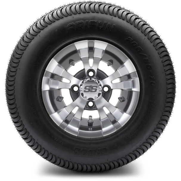 MODZ® 10" Vampire Gunmetal Wheels on Arisun Cruze 205/65-10 Street Tire