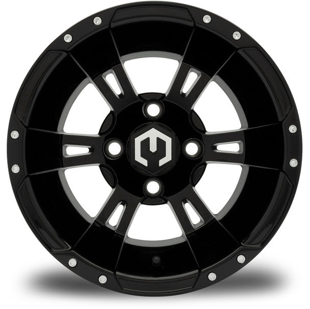 MODZ® Ambush Glossy Black 12" Golf Cart Wheel