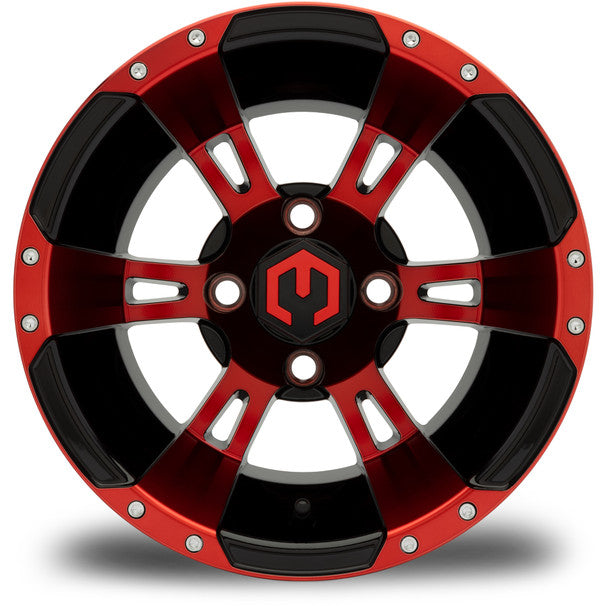 MODZ® Ambush Red & Black 12" Golf Cart Wheel