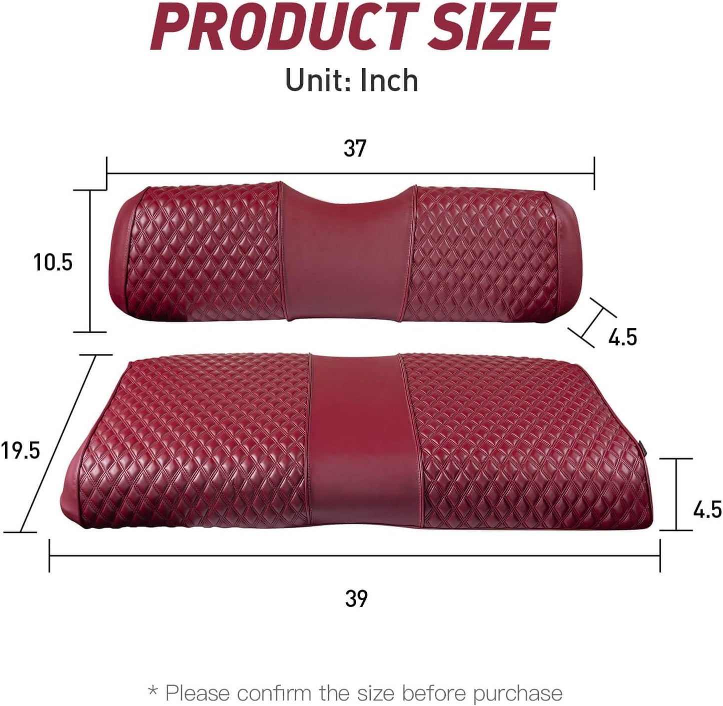 Nokins Seat Cover (Burgundy) EZGO RXV