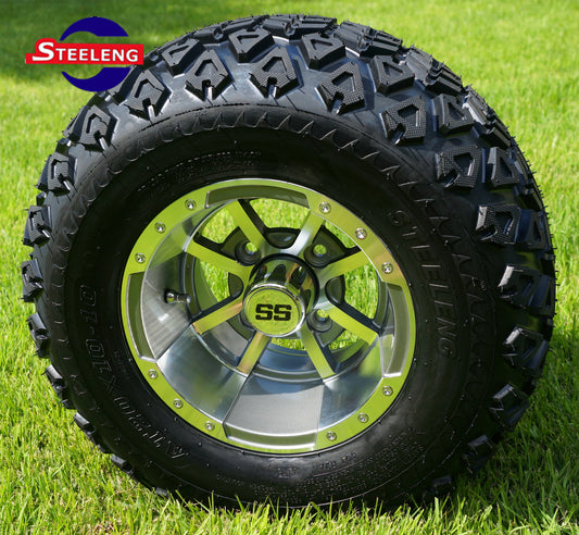 STEELENG 10” Machined/Gunmetal ‘STORM TROOPER' wheels with 20"x10"-10" All Terrain tires